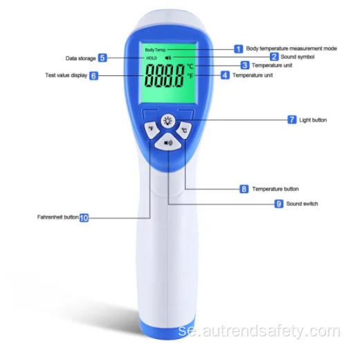 Icke-kontakt Digital infraröd termometer med Ce